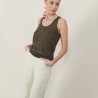 Iridescent effect round neck tank top - Ness