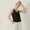 Iridescent effect round neck tank top - Ness