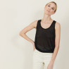 Iridescent effect round neck tank top - Ness