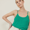 Flamed linen tank top - Mijas
