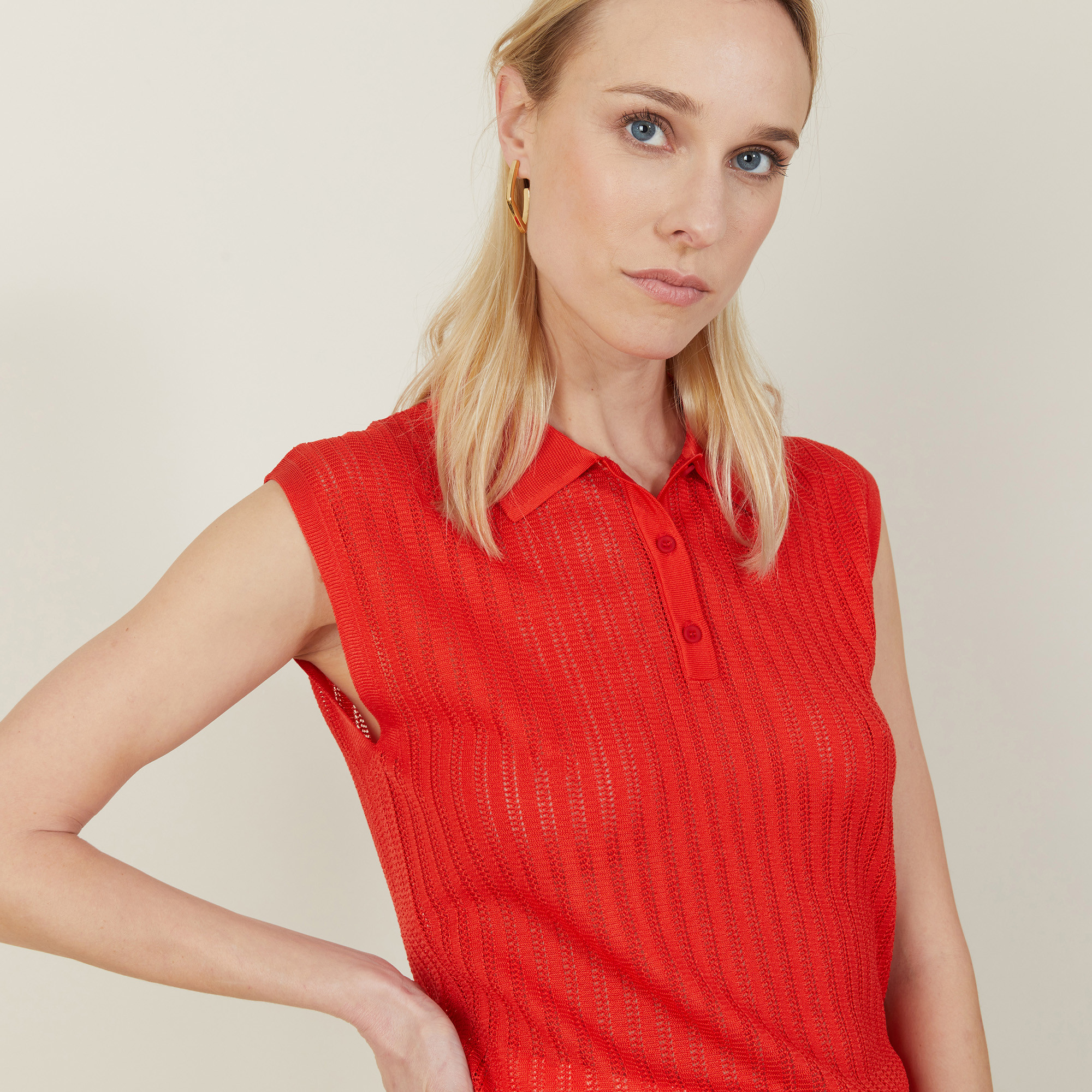 Openwork tank top in Fil Lumière - Nancy