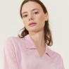 3/4 sleeve openwork polo shirt - Anaelle