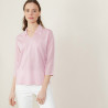 3/4 sleeve openwork polo shirt - Anaelle