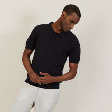 Plain dry cotton polo shirt - Bank