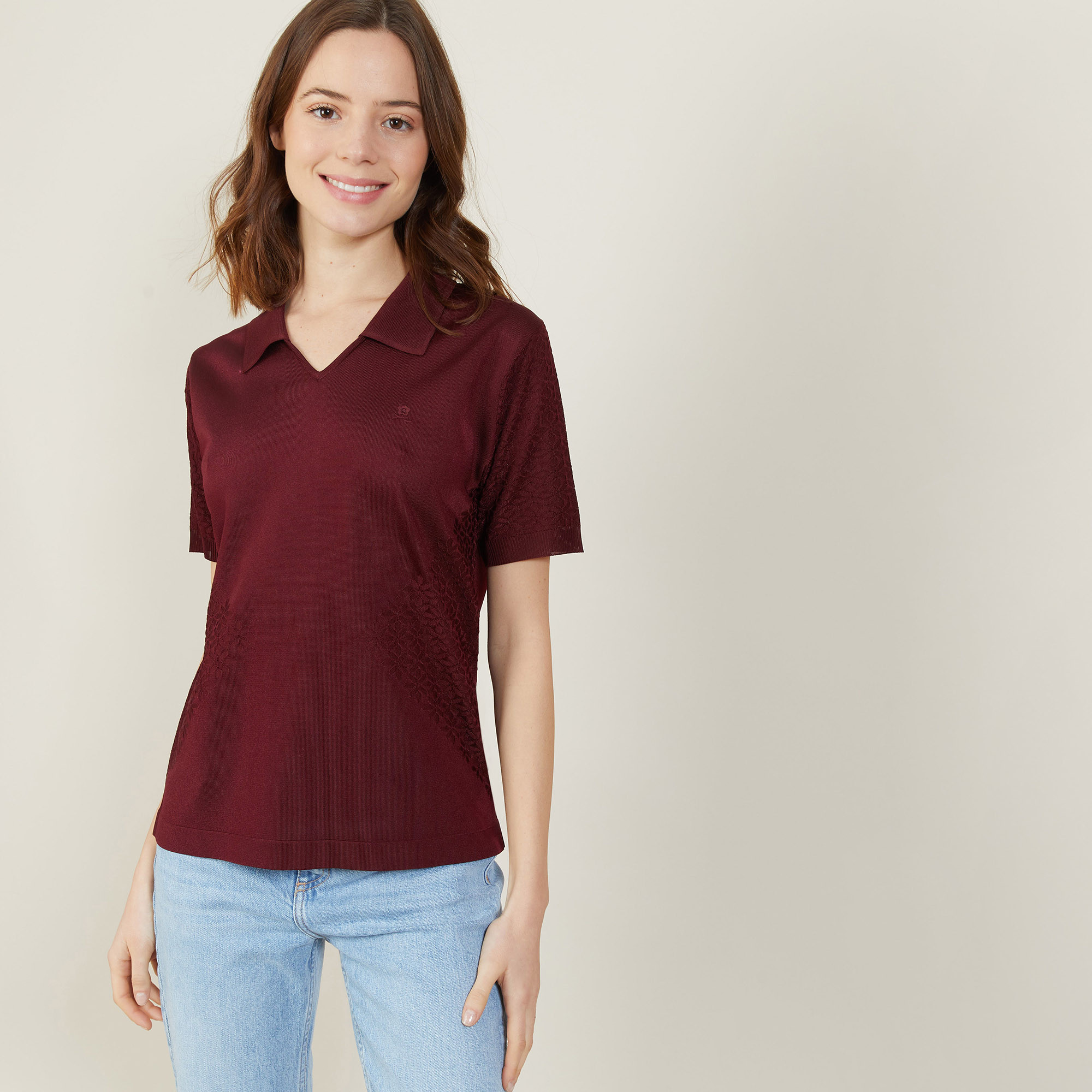 Polo manches courtes à motifs - Angie 4989 concierge - 51 Bordeaux