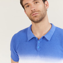 Gradient cotton and linen polo shirt - Django
