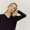 Pull col V Cité 6184 Garance - 26 Rose foncé