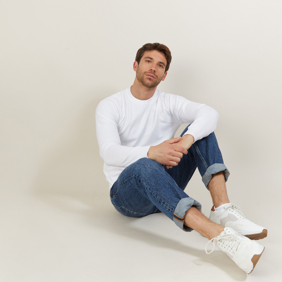 Suéter de algodão com gola redonda - Balboa