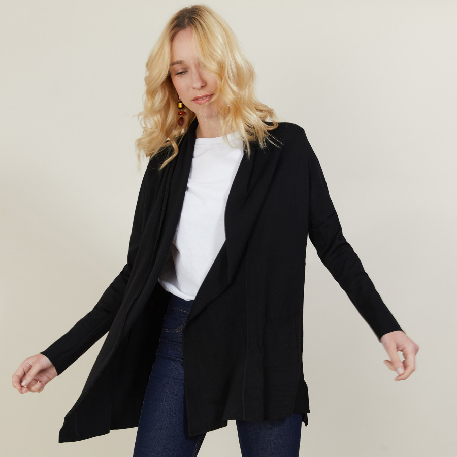 Wool and viscose cardigan - Agata