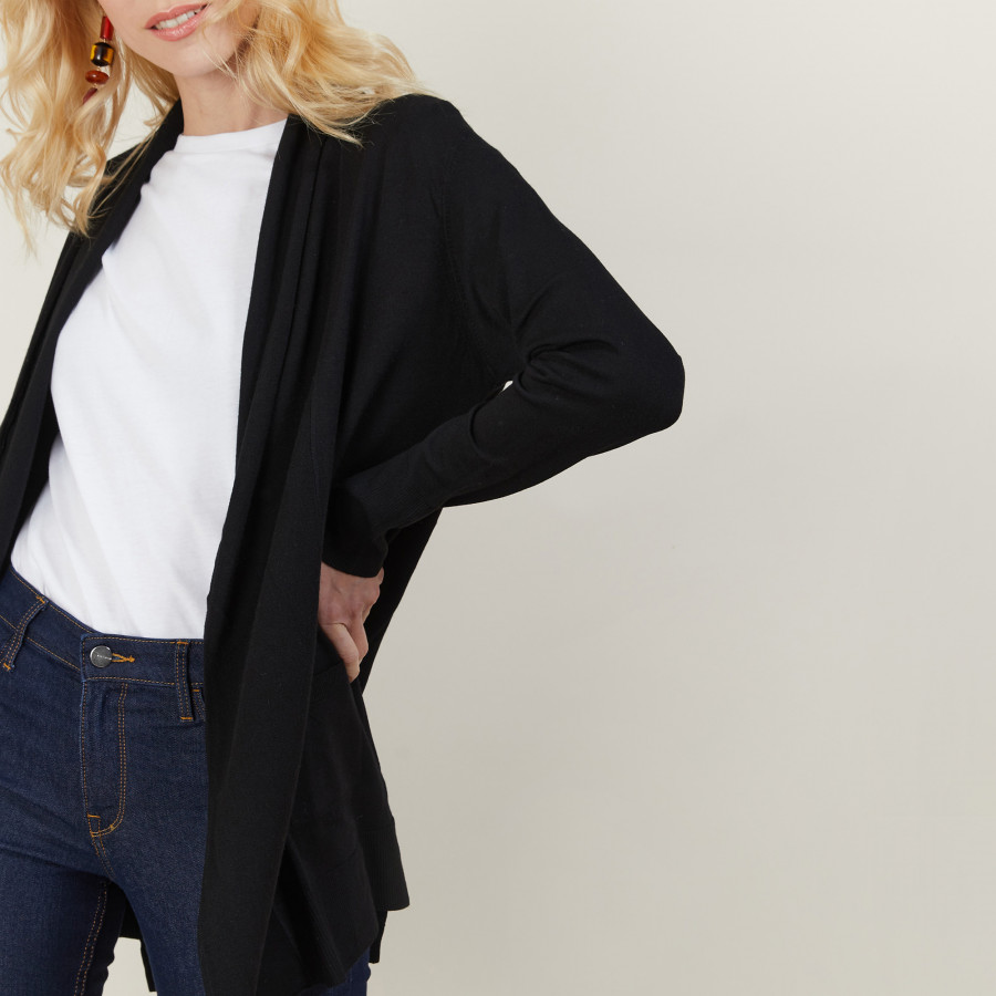 Wool and viscose cardigan - Agata