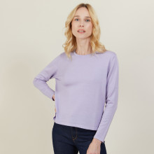 Cropped merino wool sweater - Les Halles