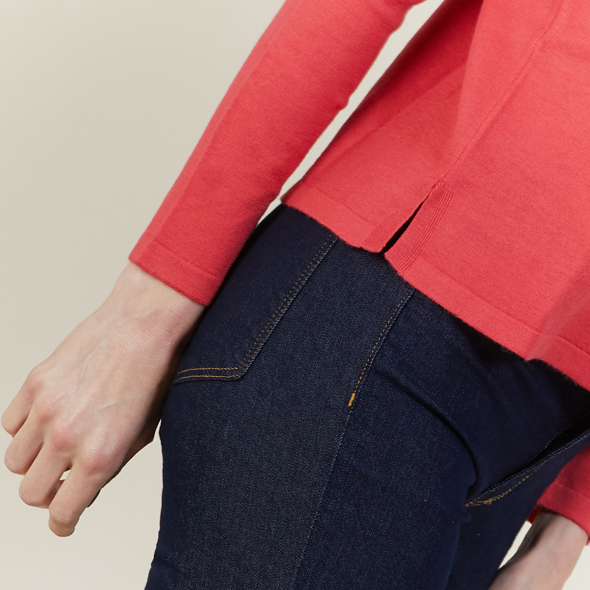 Cropped merino wool sweater - Les Halles