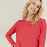 Pull court en laine mérinos - Les Halles 6184 garance - 26 Rose foncé