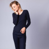 Pull col V en cachemire intemporel - Eniva 6340 marine - 05 Bleu marine