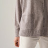 Buttoned V-neck cardigan with cashmere pockets - Achille