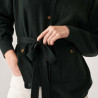 Buttoned cashmere jacket with polo collar - Clemence