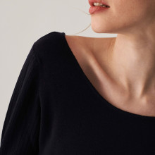 Pull col rond en laine mérinos maille fine - Altesa 7440 marine - 05 Bleu marine