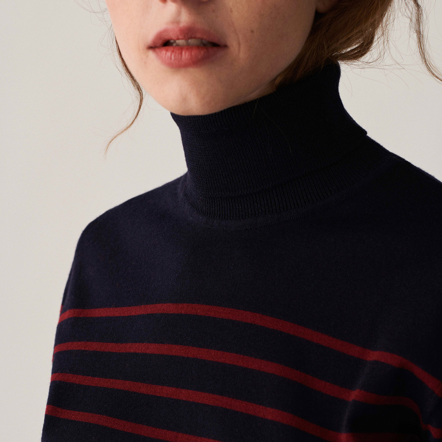 Ribbed merino wool turtleneck sweater - Coletta
