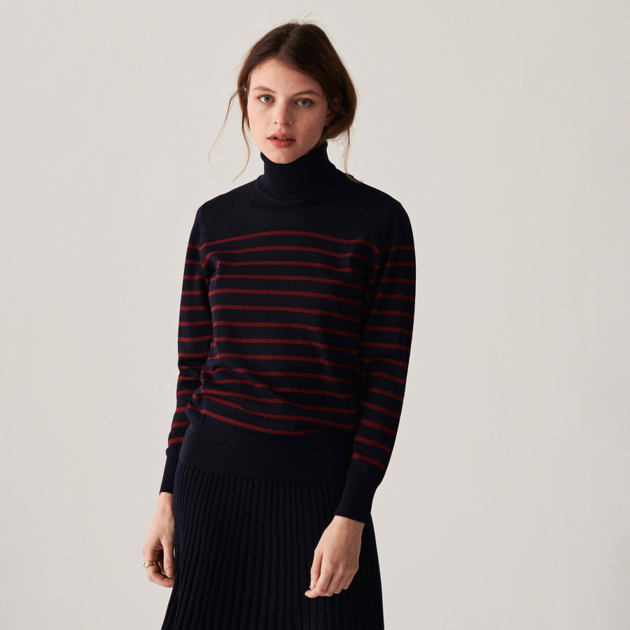 Ribbed merino wool turtleneck sweater - Coletta