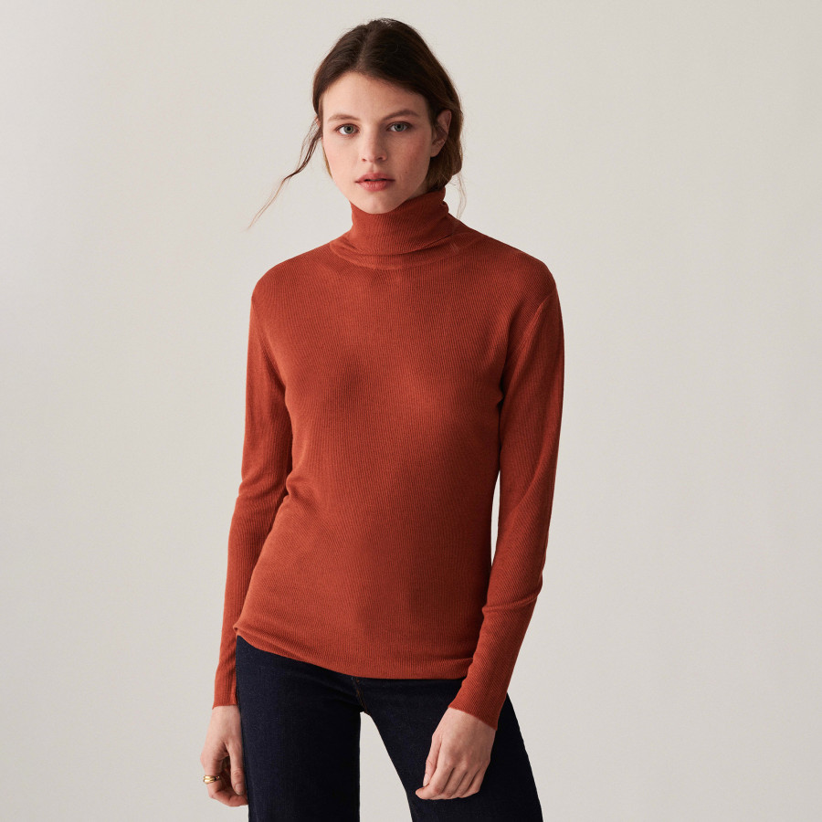 Fine knit bamboo cashmere t-shirt - Aéris