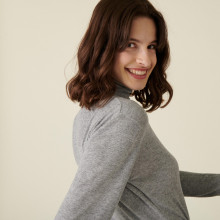 Fine knit bamboo cashmere t-shirt - Aerio