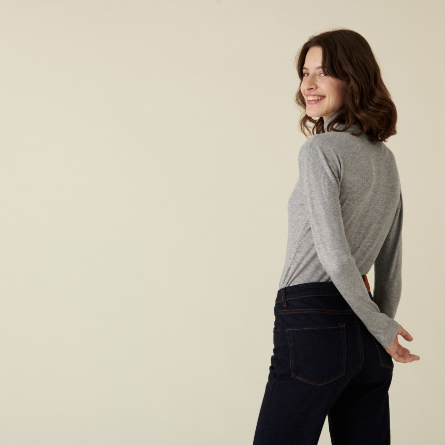 Fine knit bamboo cashmere t-shirt - Aéris