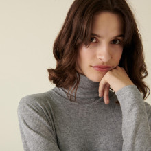 Fine knit bamboo cashmere t-shirt - Aerio