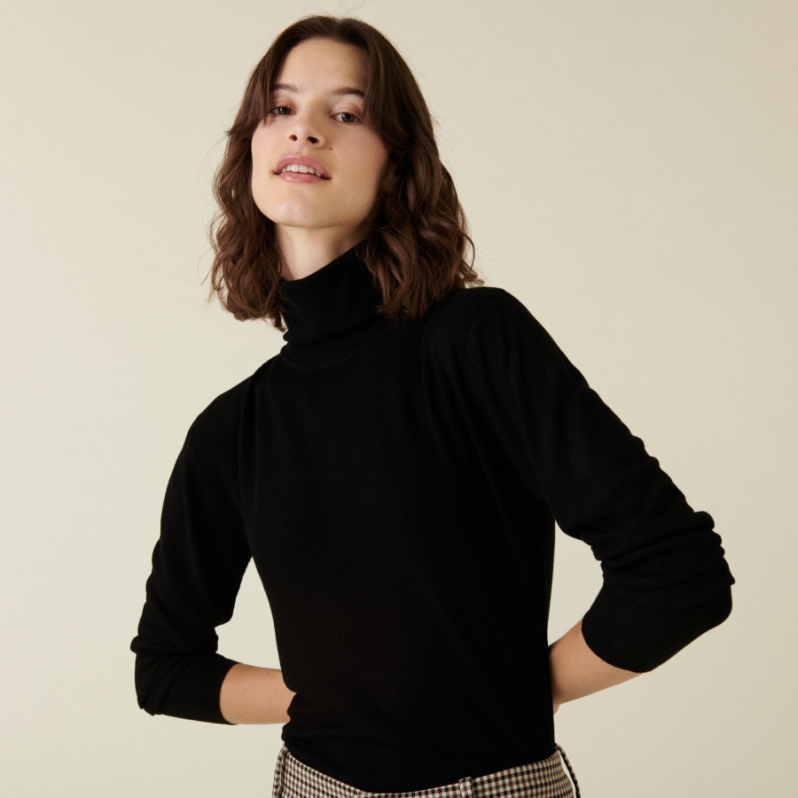 Fine knit bamboo cashmere t-shirt - Aéris