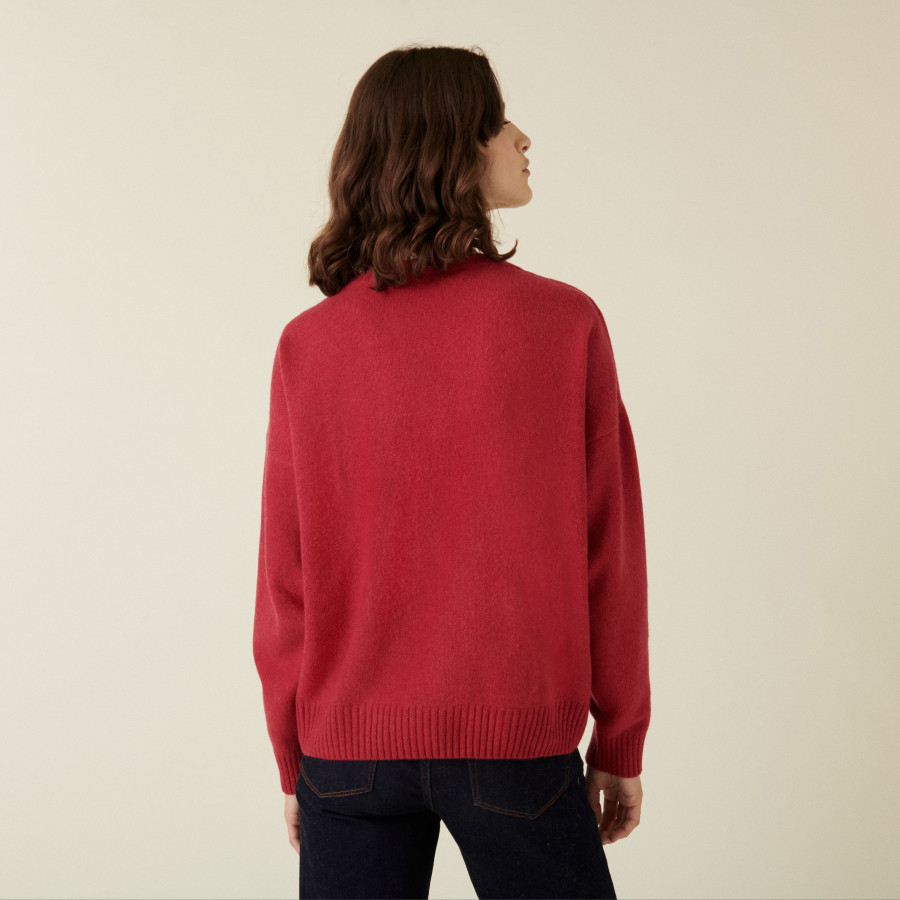 Suéter Cashmere Blend Solto com Bolsos - Davina