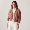 Mohair beaded ribbed cardigan - Camille