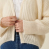Gilet à côtes perlées en mohair - Camille 7403 ecru - 82 Ecru