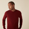 Pull col rond en cachemire - Evain 7481 cerise - 51 Bordeaux