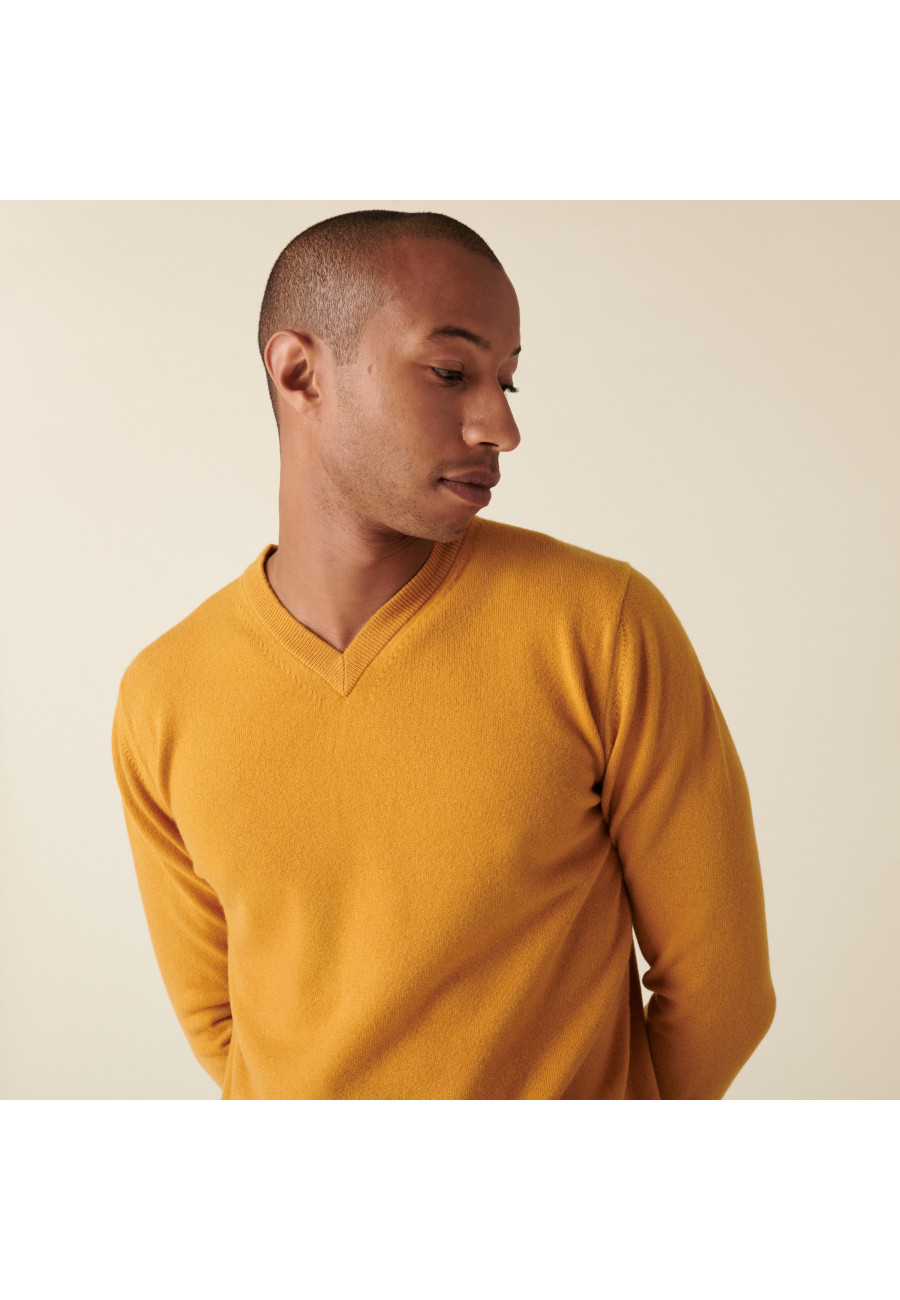 Suéter de cashmere com decote em V - Evann