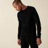 Pull col rond en cachemire à finitions roulotées - Ernest 7410 noir - 01 Noir