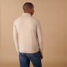 Pull col camionneur en cachemire - Emile 7566 sable/ecru - 13 Beige moyen