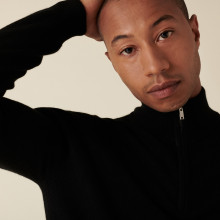 Pull col camionneur en cachemire - Emile 7572 noir - 01 Noir