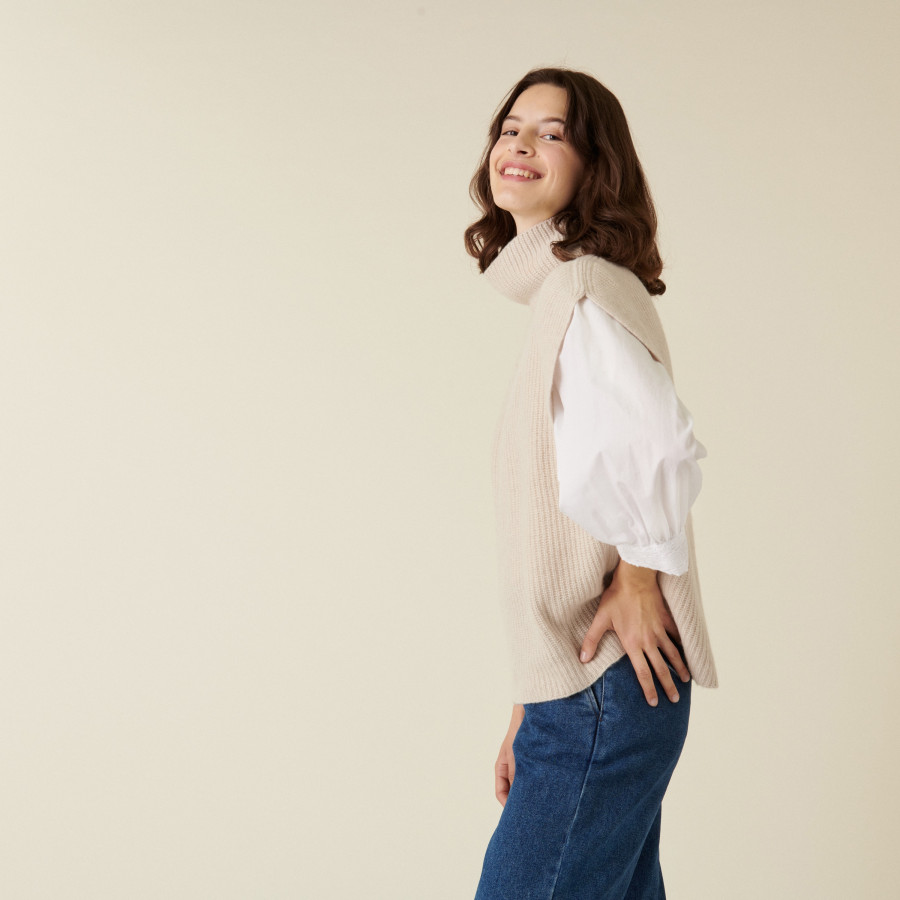 Sleeveless cashmere blend turtleneck sweater - Dalya