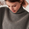 Recycled cashmere sleeveless turtleneck sweater - Dalya