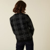 Round-neck checked alpaca wool sweater - Carin