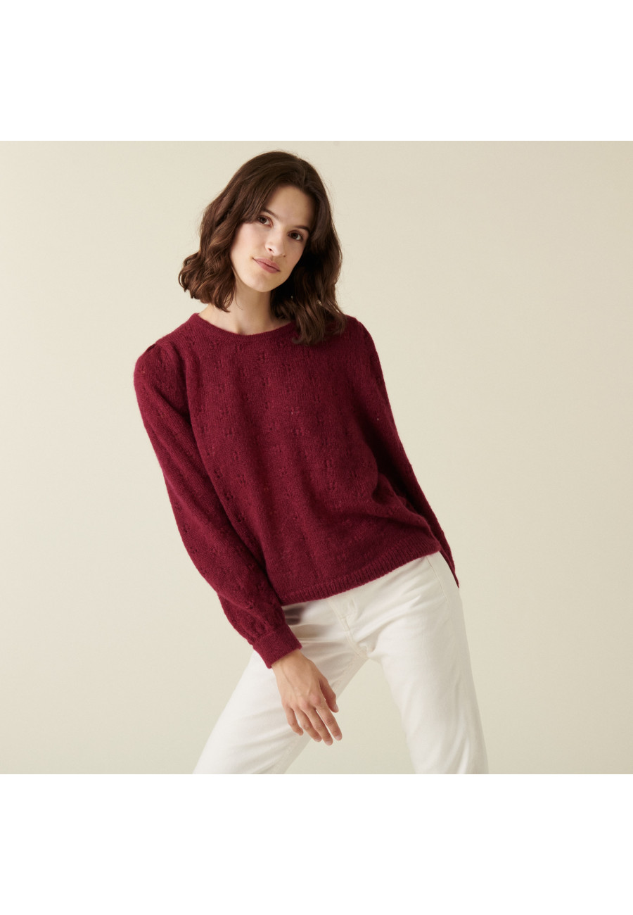 Mohair fancy stitch jumper - Camelia