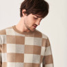 Checkered cashmere sweater - Amadeo
