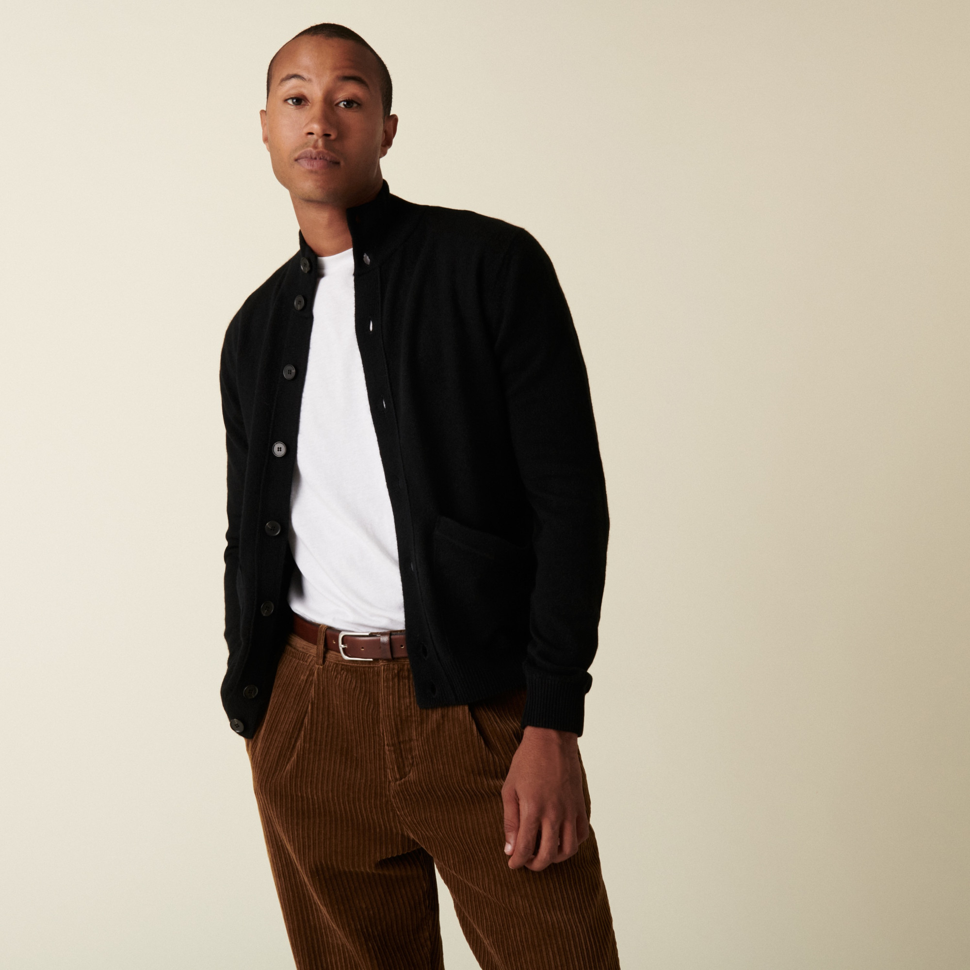 Buttoned cashmere cardigan with pockets - Erwan