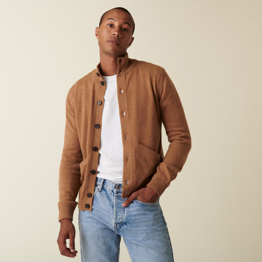 Colete de cashmere com botões e bolsos - Erwan