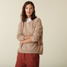 Loose-fit round-neck cashmere sweater - Acene