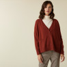 Buttoned V-neck cardigan with cashmere pockets - Achille
