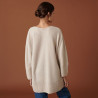 Oversized slit sweater in cashmere and recycled wool - Darius