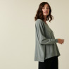 V-neck cashmere sweater with slits and ribbing - Alienor
