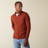 Zipped cardigan with logo in merino wool - Estian