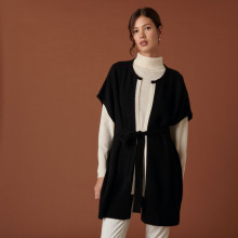 Sleeveless cashmere cape - Clarisse