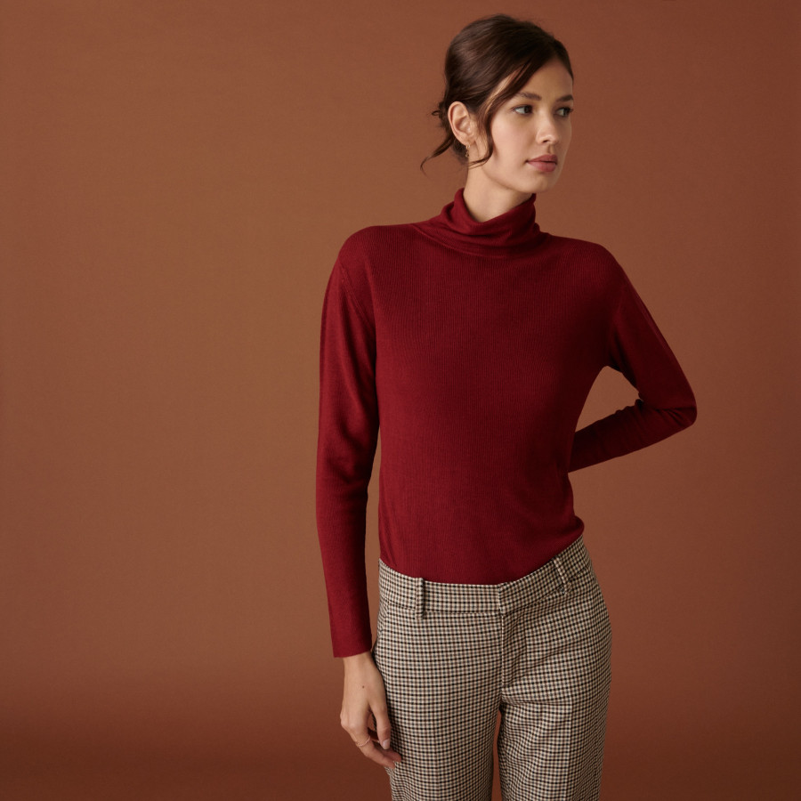 Fine knit bamboo cashmere t-shirt - Aéris